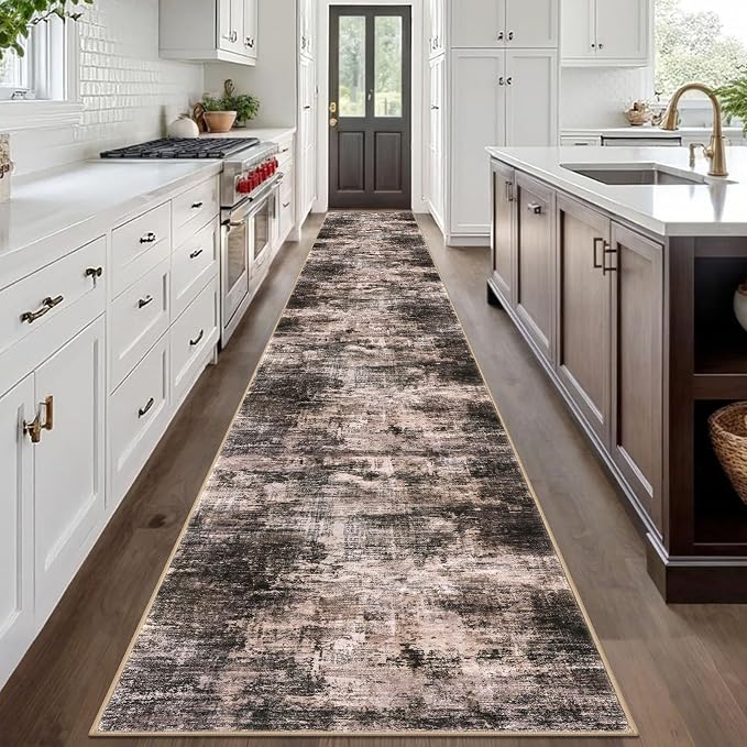IOHOUZE Abstract Runner Rug 3x20 Ft Extra Long Washable Runners - Image 2