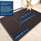 OLANLY Front Door Mat Outside Entrance 29.5x17, Heavy Duty Sturdy Natural - Image 3