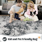 XLUEZ 8x10 Area Rugs for Living Room, Washable Modern Abstract Large Area Rug - Image 3
