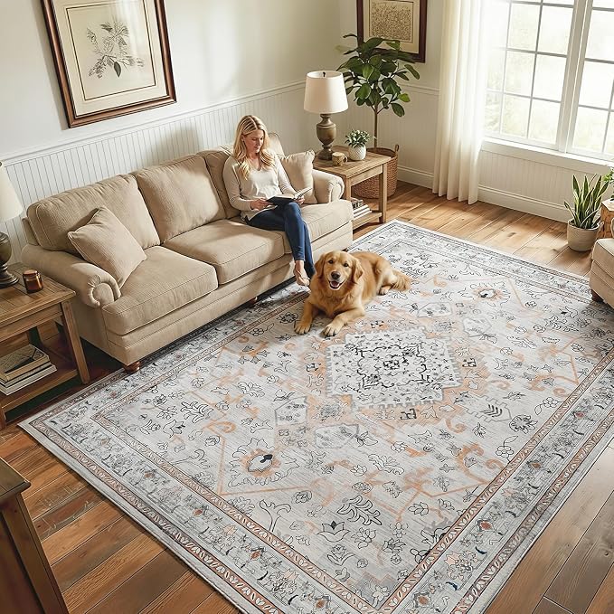 HOOBRO Washable Rug 8 x 10 Area Rugs by HOOBRO