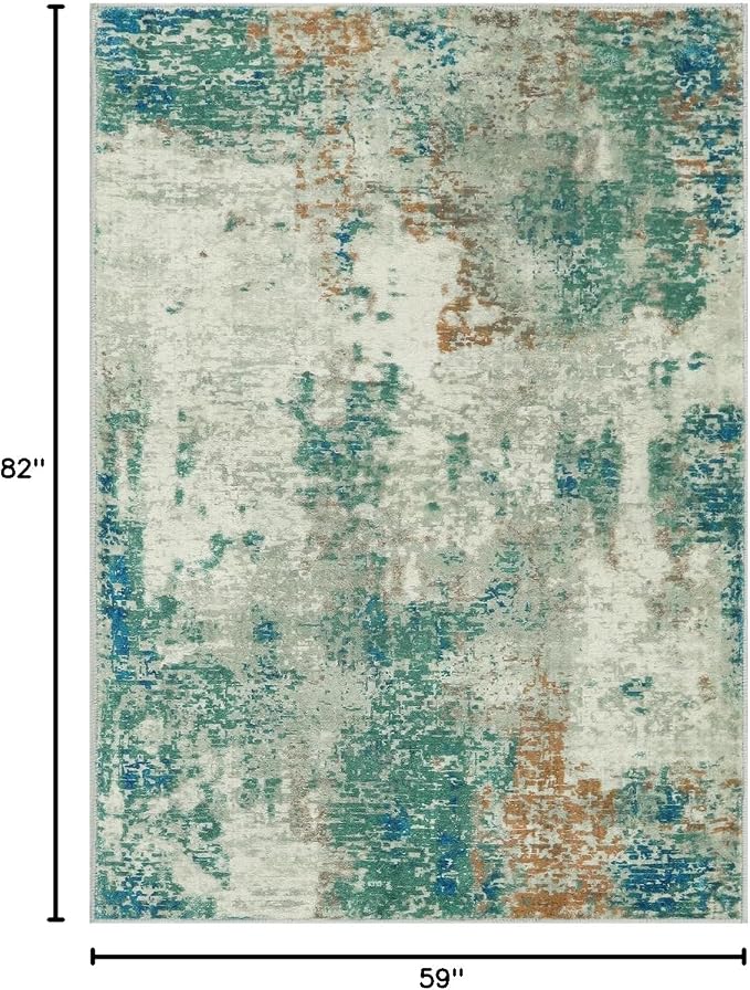Lahome Modern Abstract Area Rug 5x7 Rugs - Image 2