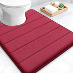 OLANLY Memory Foam Toilet Rugs U Shaped 24x20, Super Soft Absorbent Contour by OLANLY