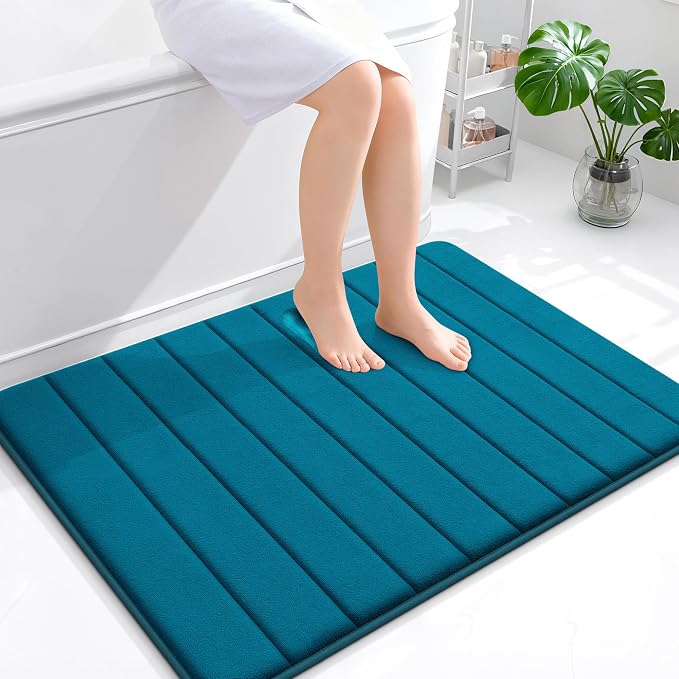 OLANLY Memory Foam Bath Mat 40x32, Super Soft Absorbent Bathroom Rugs, Quick Dry by OLANLY