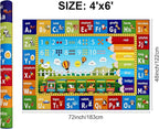 ABC Rug for Playroom Classroom Bedroom, 4x6 Kids Educational Area Rug for - Image 2