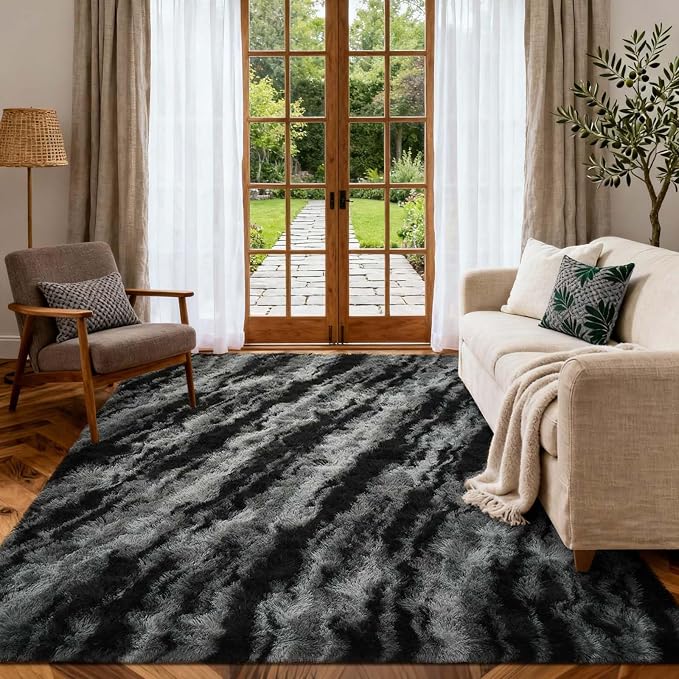 Area Rugs for Living Room, 5x7 Feet Soft Fluffy Shagg Plush Rug High Pile Large - Image 3