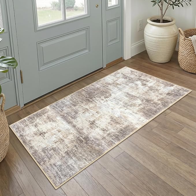 IOHOUZE Abstract Runner Rug 2x4 Ft Entryway Rugs Washable Door Mat Indoor by iOhouze