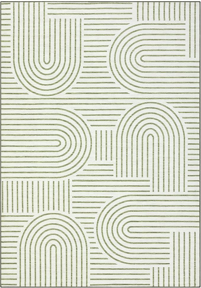 Washable Rug 2x3 Area Rugs for Entryway, Abstract Rug for Bedroom, Soft Rainbow - Image 5