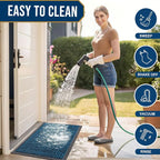 Smiry Front Door Mat Outside Entrance, Heavy Duty Sturdy Natural Rubber Doormat - Image 6