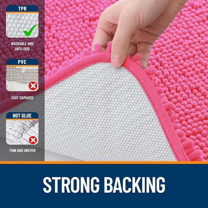 OLANLY Large Bathroom Rugs 44x32, Extra Soft Absorbent Chenille Bath Rugs - Image 5