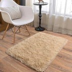 Soft Runner Rugs for Bedroom Hallways, 2 Packs 2x3 Beige Fluffy Shag Throw Area - Image 2