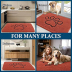 OLANLY Dog Door Mat for Muddy Paws 30x20, Paw Print Design, Absorbs Moisture - Image 8