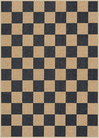 Lahome Checkered Easy Jute Area Rug, 5x7 Outdoor Patio Rug Washable Carpet - Image 9