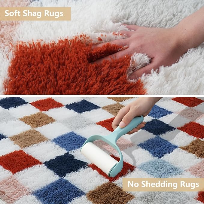 Shag Runner Rug for Bedroom Living Room 3x7 Upgrade Non-Slip Fluffy Soft - Image 5