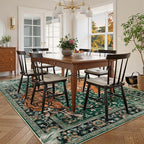 Moynesa Tiger 6x9 Area Rugs for Living Room, Boho Botanical Washable Dining - Image 7