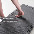 RESARE Waffle Bathroom Runner Rugs, Super Absorbent Bath Mat Non Slip Washable - Image 3