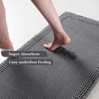 RESARE Waffle Bath Mat for Bathroom, Super Absorbent Bathroom Rugs Non Slip - Image 3
