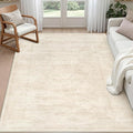 4x6 Area Rugs for Living Room: Vintage Boho Neutral Washable Rug Indoor Soft by Luxturiy