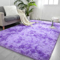 FlyDOIT Purple Tie-Dyed Large Rugs by FlyDOIT