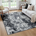 RELEANY Washable Area Rugs Square 6ft Non-Slip Modern Abstract Soft by RELEANY