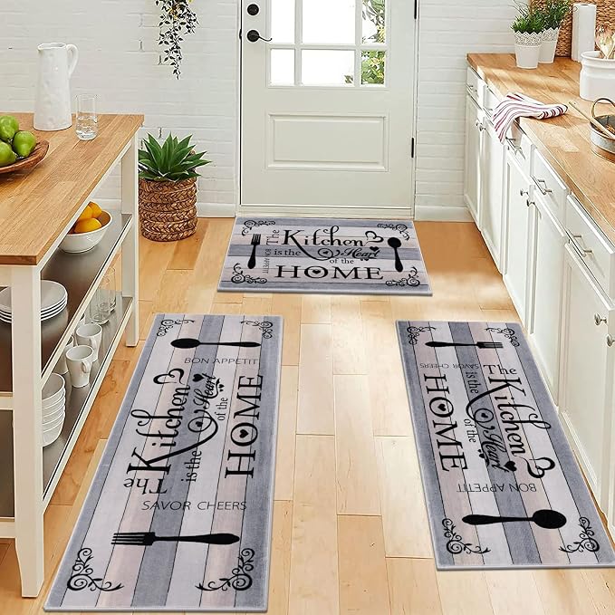 Vaukki Boho Kitchen Rug Sets 3 Pieces, Washable Kitchen Mats - Image 6