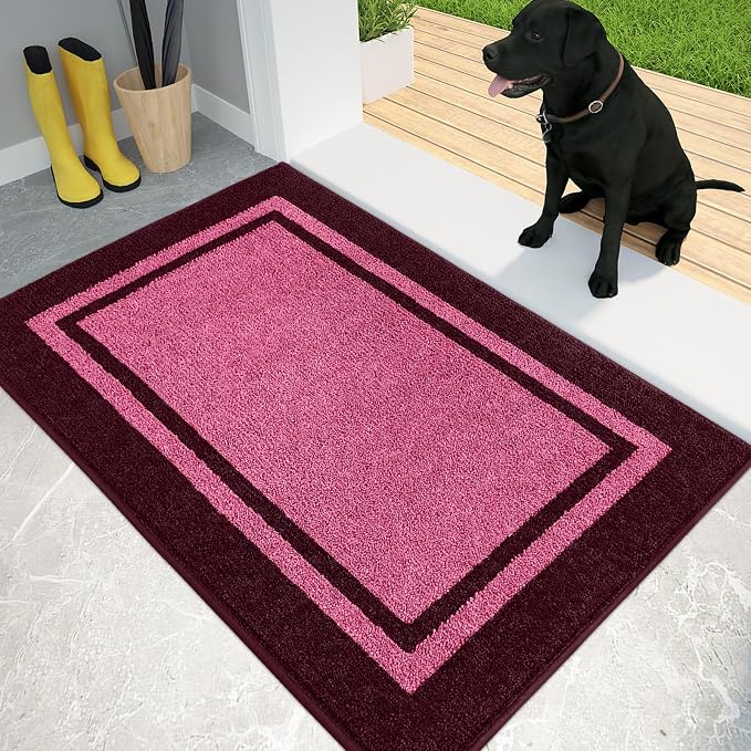 PURRUGS Dirt Trapping Door Mat 24" x 36", Non-Slip Machine Washable Entryway Rug by PURRUGS