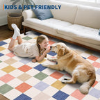 GarveeHome Checkered Nursery Kids Boy Playroom 5x7 Washable Rug Geometric - Image 5