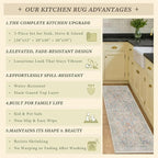 JTJ Washable Kitchen Rugs Sets of 3, Soft Low-Pile Floor Rug - Image 7