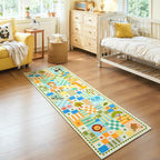 2x6 Green Runner Rug for Kids Bedroom, Kids Hallway Washable Rug, Soft Non-Slip - Image 9