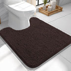 OLANLY Toilet Rugs U-Shaped 24x24, Extra Soft Absorbent Chenille Contour by OLANLY