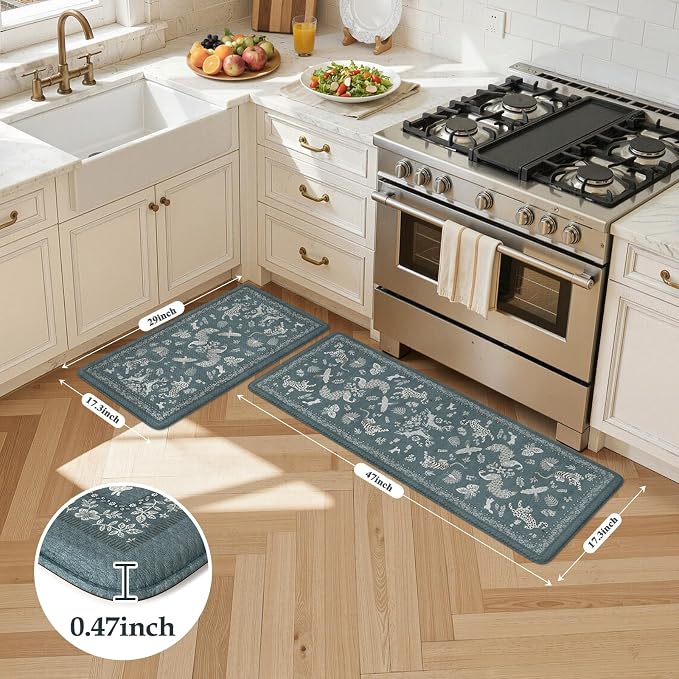 LEEVAN Anti Fatigue Mats for Kitchen Floor Non-Slip, Cushioned Kitchen Mats for - Image 2