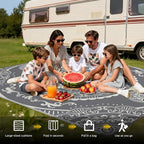 Pauwer Waterproof Outdoor Rug 6x9, Reversible Plastic Straw Patio Camping Rug - Image 5