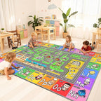 Kids Car Rug for Playroom, 8x10 Kids Play Mat by Unknown