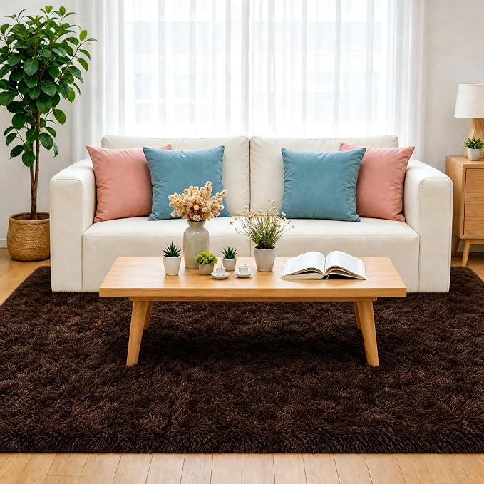 LOCHAS Ultra Soft Indoor Modern Area Rugs Fluffy Living Room Carpets - Image 2