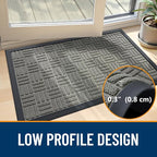 OLANLY Front Door Mat Outside Entrance 71x47, Heavy Duty Sturdy Natural Rubber - Image 5