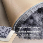 KICHOWUA 6x9 Dark Grey Fluffy Shag Rug - Image 4