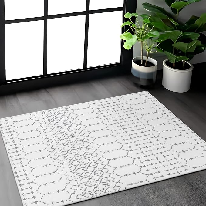 Lahome Moroccan Entryway Washable Rugs 2x3 Non-Slip Thin Kitchen Rug Throw - Image 9