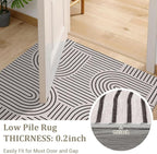 ROYHOME Modern Rug 2x6 Runners for Hallways, Abstract Kitchen Runner Rugs Non - Image 6