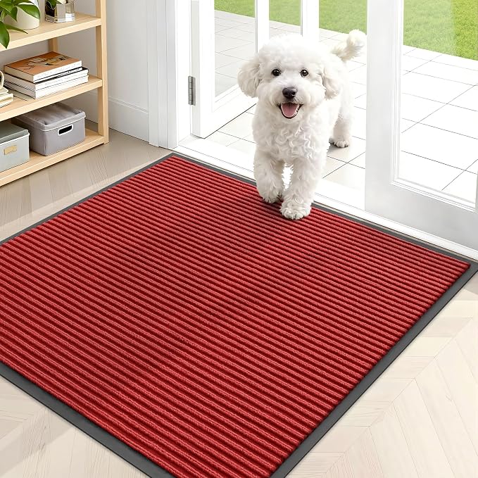 OLANLY Front Door Mat Indoor Outdoor Entrance, Waterproof Heavy Duty Doormat by OLANLY