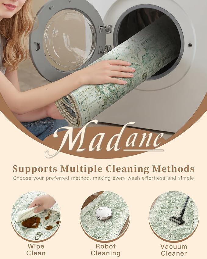 Madane Washable Runner Rug - Image 8