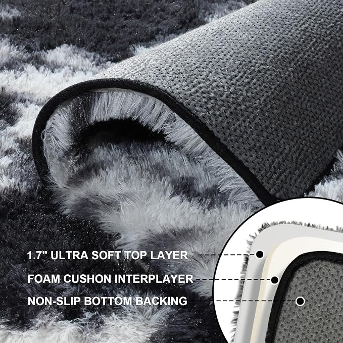 8x10 Area Rugs for Living Room, Large Fluffy Rugs for Bedroom, Fuzzy Shag Soft - Image 3