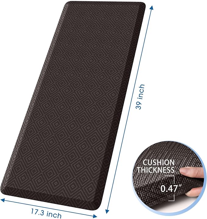 Mattitude Kitchen Mat Cushioned Anti-Fatigue Floor Mat Water Resistant Non-Slip - Image 2