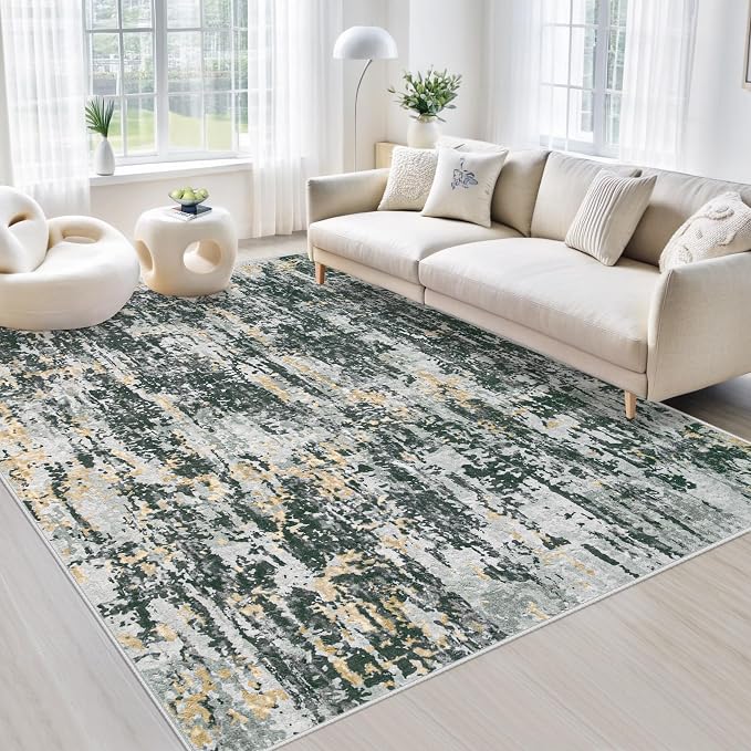 Area Rugs 5x7 Living Room: Washable Rug Modern Abstract Rugs Soft Non Slip by MXSANYOORUG