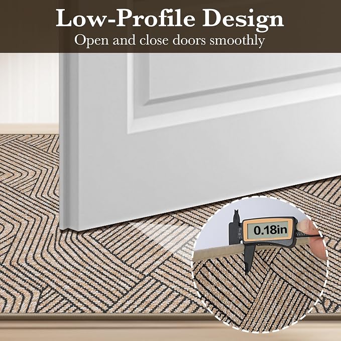 Indoor Door Mat 17"x30", Low-Profile Thin Welcome Front Door Mat Indoor Entrance - Image 3
