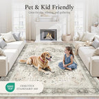 Rugflix 9x12 Area Rugs for Living Room, Machine Washable Rug Non Slip Stain - Image 5