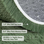 9x12 Ft Extra Large Shag Green Area Rug - Image 7