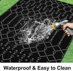 Smiry Outdoor Rug 9x12 ft, Waterproof Reversible Plastic Straw Rugs, Boho - Image 2