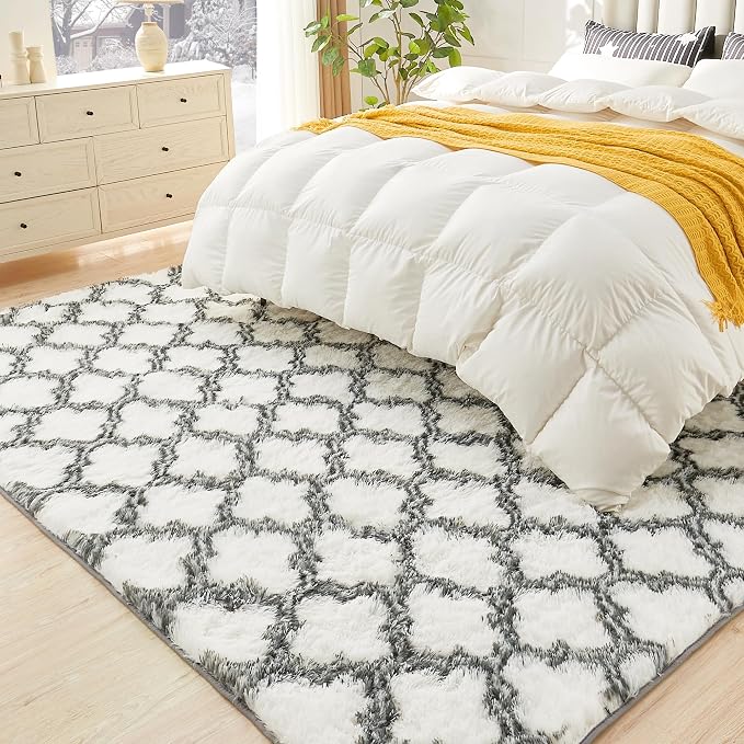 Litanika 4x6 Geometric Shag Area Rug - Image 3
