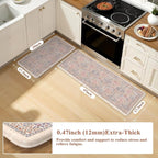 Collive Kitchen Mats for Floor 2PCS, Cushioned Anti Fatigue Mat Waterproof - Image 2