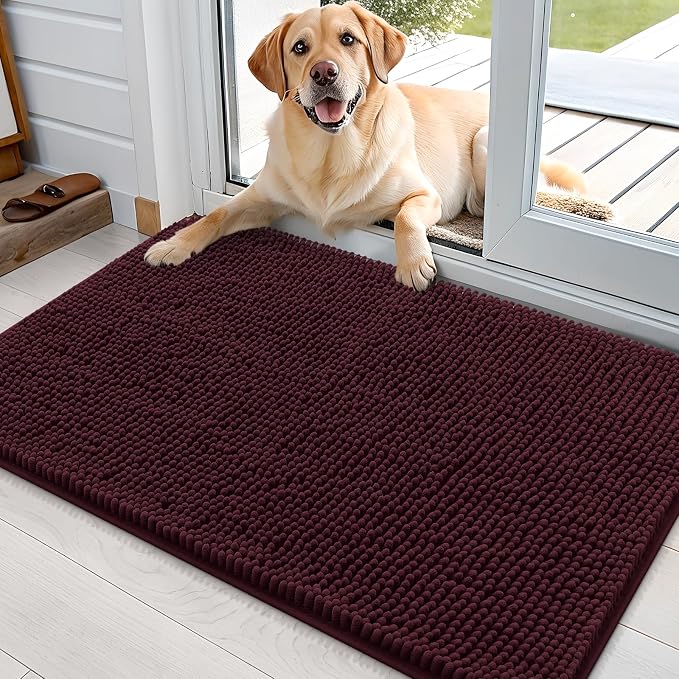 OLANLY Dog Door Mat for Muddy Paws 35x24, Absorbs Moisture and Dirt, Absorbent by OLANLY