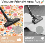 2x6 Area Rugs for Living Room Vacuum-Friendly Machine Washable Area Rug Flower - Image 2